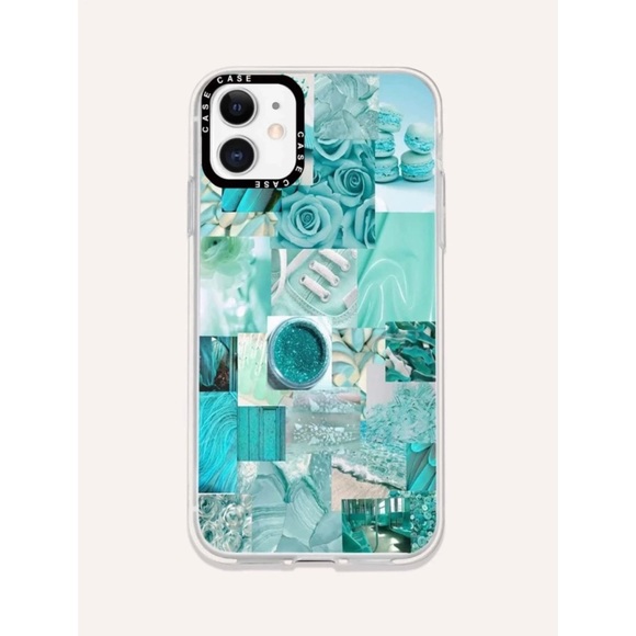 Beauitful Cyan Blue Aesthetic Collage iPhone 12 Pro Max Case 💙